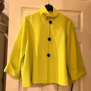 IC Collection by Connie K chartreuse top Size XL NWT.